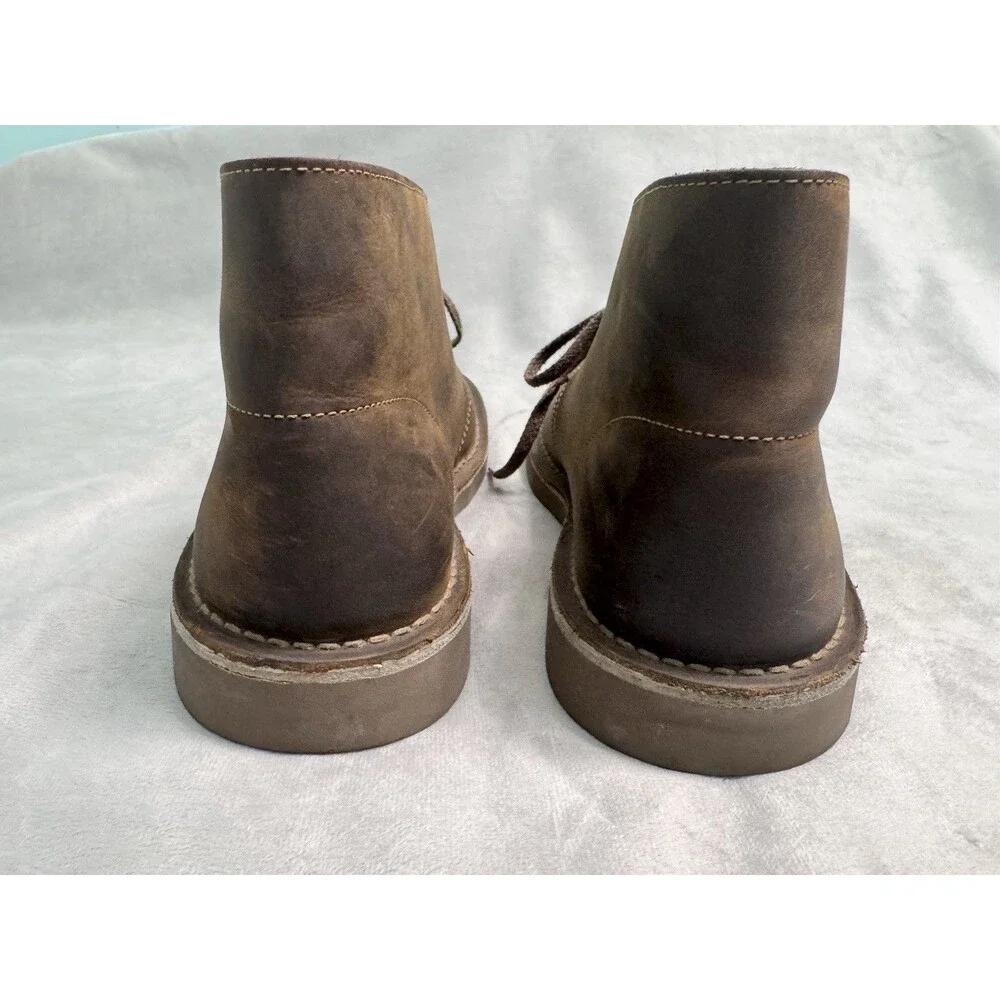 Clarks Collection Men’s Brown Leather Chukka Boots Lace-Up US 9 M